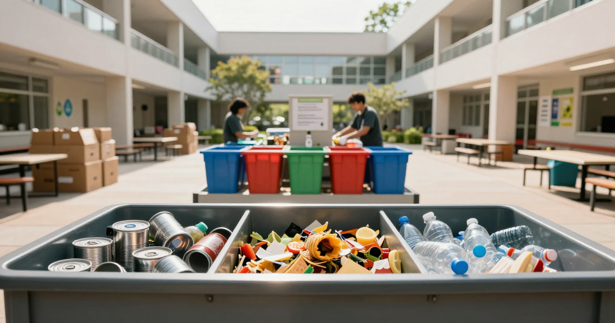 Environmental sustainability goals — Waste diversion and recycling initiatives highlighted