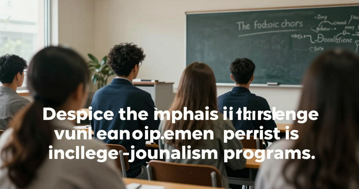Media literacy in college journalism — Challenges in Developing Media Literacy